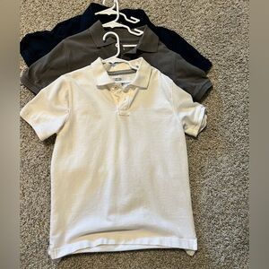 3 short sleeve pique polos, youth medium